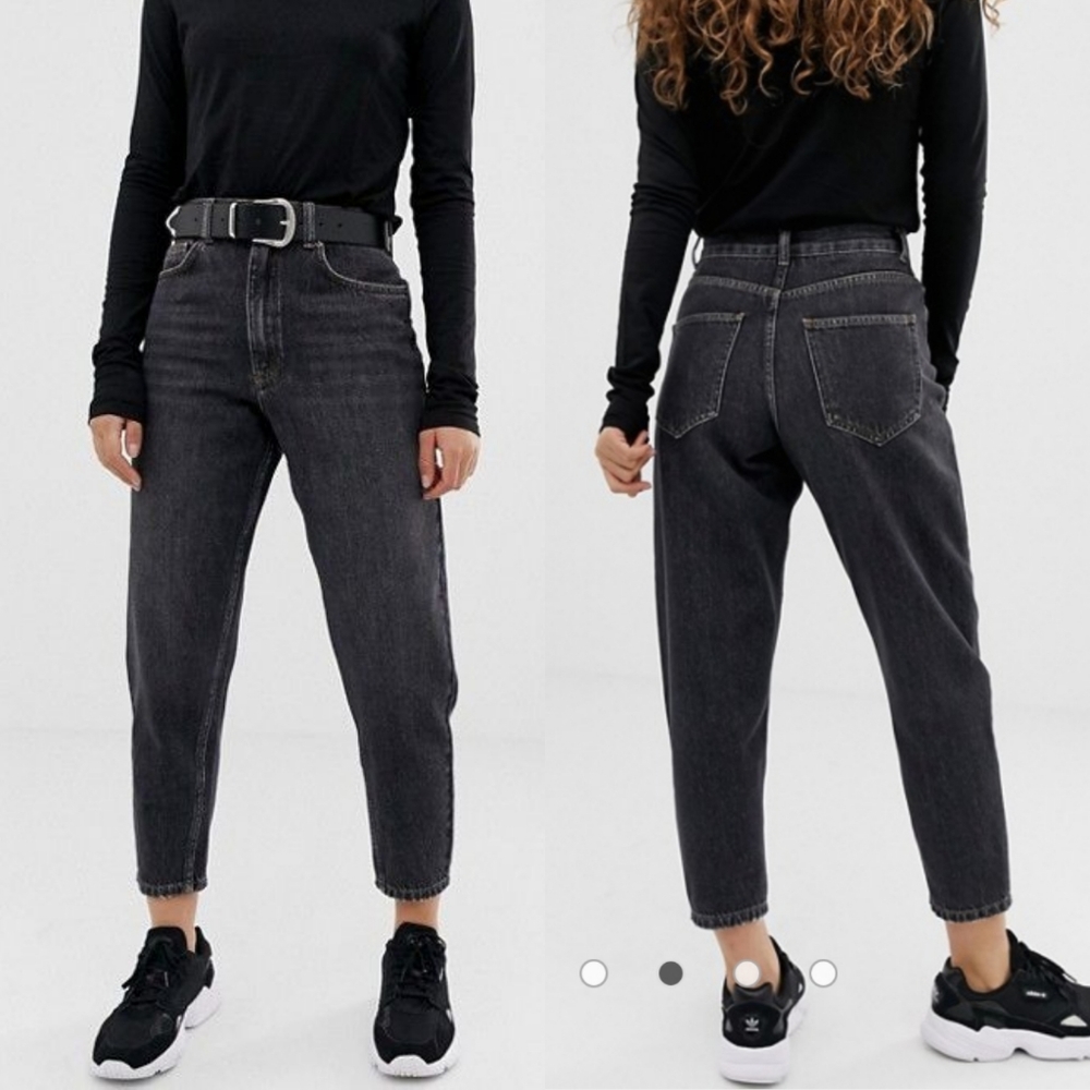 🌸 Free People High Waisted Black Boyfriend Jean
